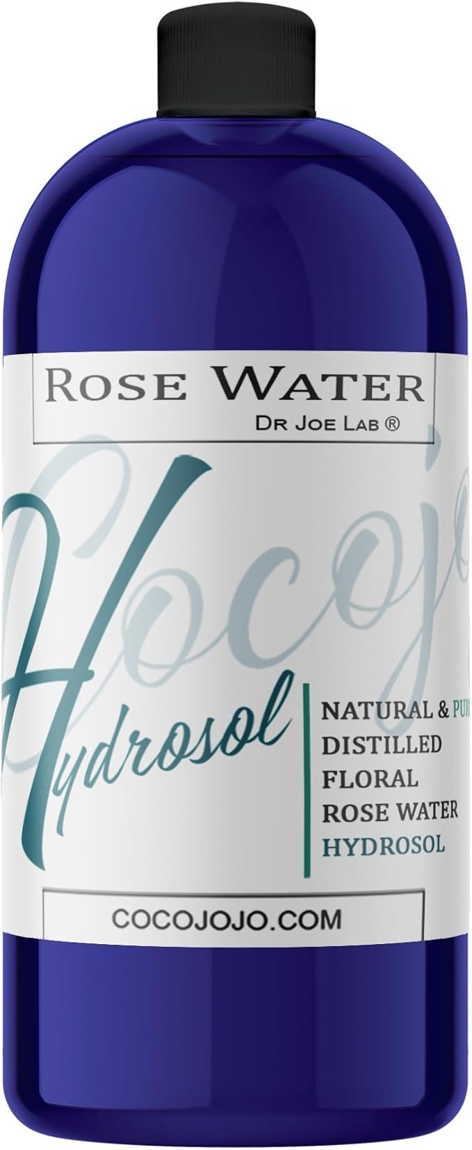 Rose Hydrosol Water Spray Toner 32 oz for Face Hydrating Mist Hydration Pure & Natural Rosewater Hydrosol All Skin Types Face Skin Pores Body Locs Cleansing Bulk Refill COCOJOJO - Packaging May Vary