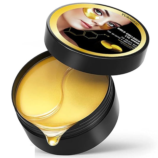 24K Collagen Eye Mask 60 Pcs Moisturzing Eye Pads for Puffy Eyes, Dark Circles, Under Eye Bags, Anti-Wrinkle, Moisturizing, Eye Skin Care Fast Absorption Eye Patches Gel for Women Man