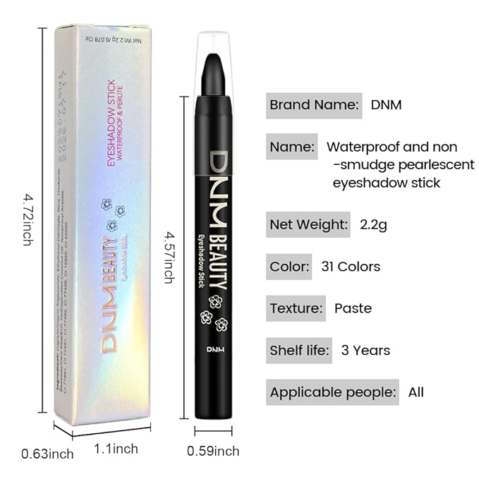 Kaely Cream Eye Shadow Sticks, Charcoal Black Matte Eyeliner Pencil Eyeshadow Palette Makeup, Eye Highlighter Brightener Stick for Older Women Waterproof Pigmented, sombras para ojos, New-56
