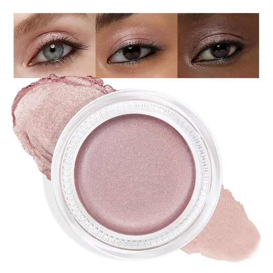 Cream Glitter Champagne Shimmer Metallic Eyeshadow Palette Makeup, Natural Single Mini Instant Holographic Eyeshadow For Women, Sombras Crema Para Ojos, Talc, Paraben&Cruelty Free, 17