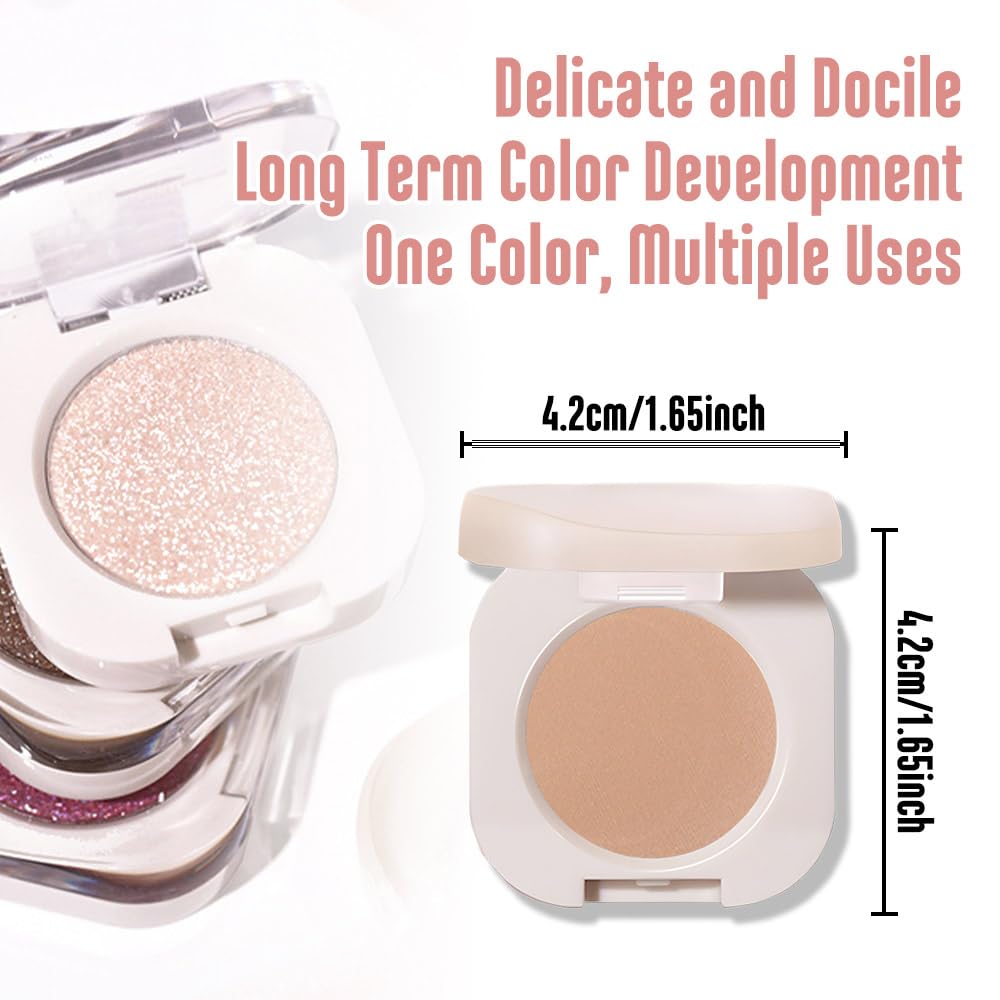 Pressed Single Matte Eyeshadow Palette Makeup, Matte Burly Wood eyeshadow For Women, Pigmented Waterproof Sombras Para Ojos, Single Pressed Powder Vegan, Talc, Paraben & Cruelty Free(04)