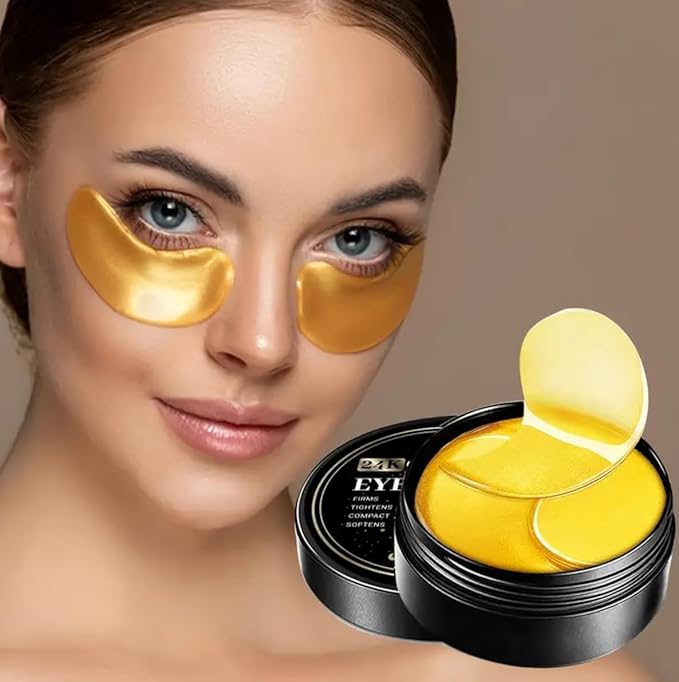 60 Pcs-Under Eye Mask For Eye Care,24K Gold Eye MaskHydrating Moisturizing Eye Mask Patch Under Eye Patches For Dark Circles And Puffiness