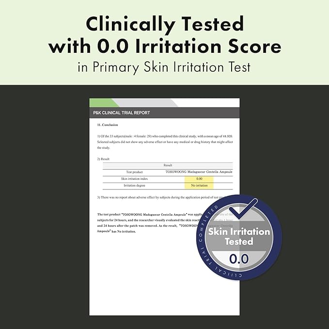 Madagascar Centella 86% Ampoule with 860,048ppm Centella Asiatica, Soothing, Calming, Facial Serum for face, for All Skin Types, Korean Skin Care, 100ml, 3.38 fl.oz.