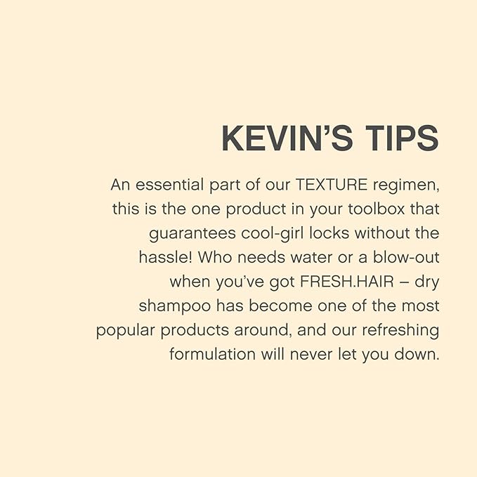 KEVIN.MURPHY FRESH.HAIR - Dry Shampoo Spray - For All Hair Types - Sulphate-Free Dry Shampoo - 250 mL / 8.45 fl oz