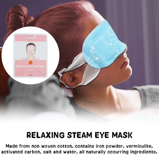 16 Pack Steam Eye Mask for Dry Eye Care - Bulk Disposable Heating Eye Mask for Dark Circles and Puffiness Relief Soothing Moisturizing Warm Eyes Care Pads Relax Therapy, Fragrance Free