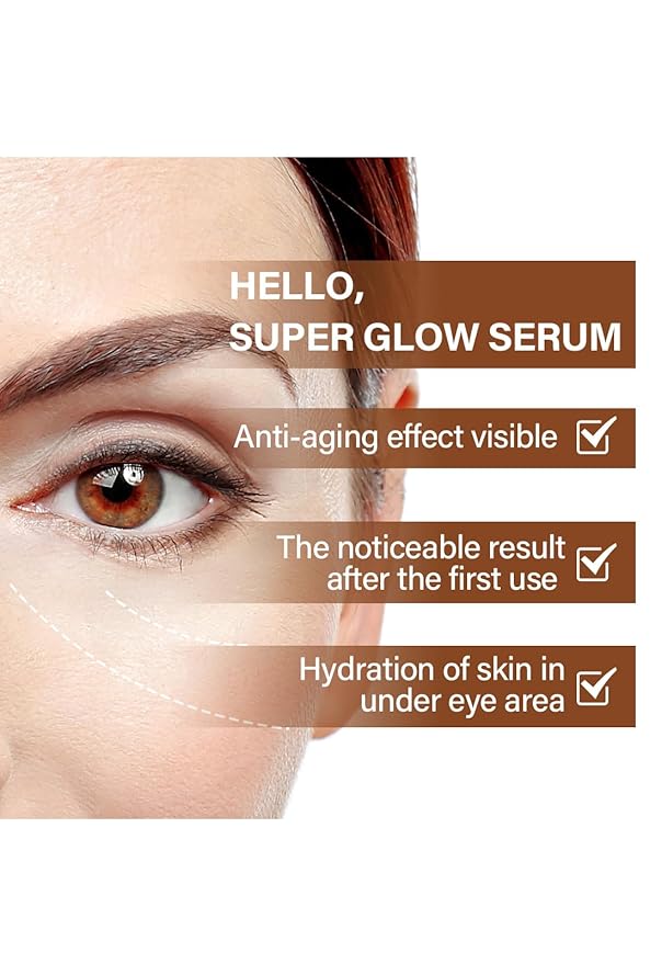 Caffeine Eye Serum Under Eye Treatment Serum for Moisturizing Anti-Aging Brightening Eye Serum, Caffeine Eye Cream for Wrinkles, Dark Spots and Dark Circles Beauty Skin Care