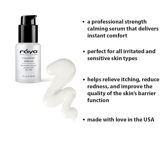 RAYA Calming Serum (504) | Calming Facial Treatment for Irritated and Sensitive Skin | Helps Relieve Inflammation and Reduce Redness