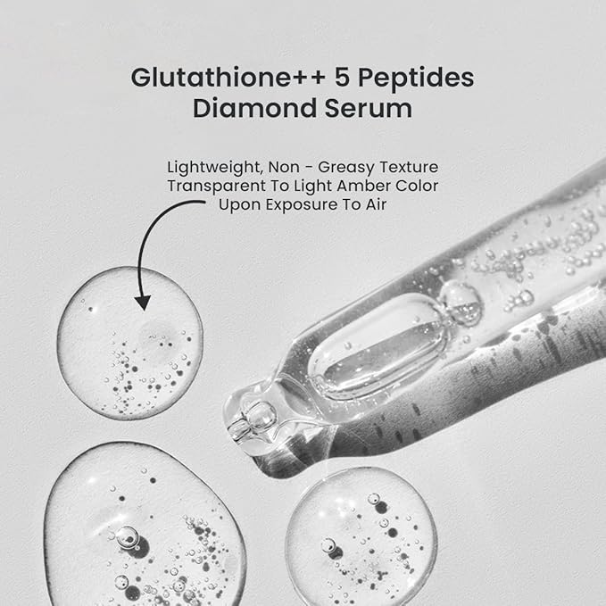 Glutathione Serum with 5+Peptides -20,000ppm Glutathione brightening 50X dark spot Serum for Face- Hyperpigmentation Serum, Anitoxidants B3,B5 C E Niacinamide fights Aging Signs [5 serum in 1]