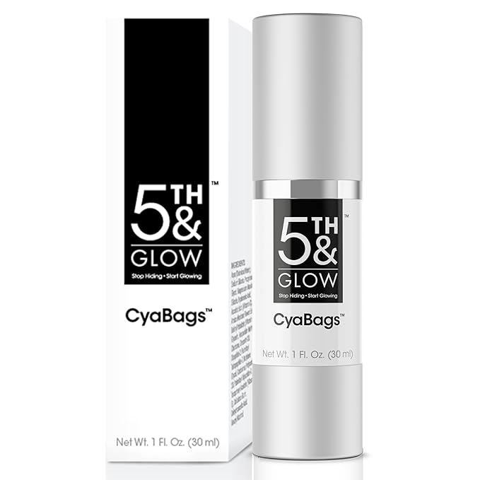 5th & Glow Cyabags Line Smoother, Instant Eye Puffiness Reducer, Reduce Fine Lines, Wrinkles, and Under Eye Bags, 1 oz