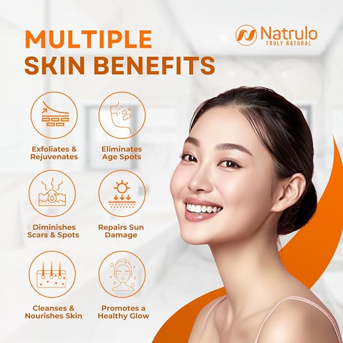 Natrulo Turmeric Face Wash, 4oz Clear Skin Liquid Soap – 100% Natural Anti Aging Exfoliating Turmeric Facial Cleanser for Fading Spots, Clearing Acne Scars, Age Spots, Sun Damage, Discoloration