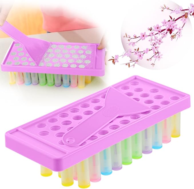 2 Sets Lip Balm Tray and Spatula Set Portable lipstick Holder Lip Balm Containers Lip Gloss Making Kit (Purple)