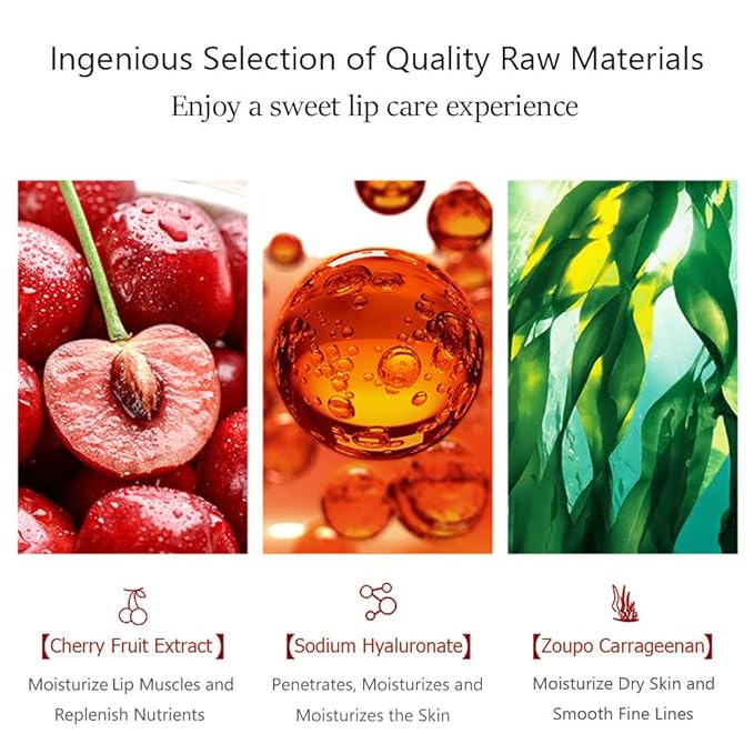 20Pcs Moisturizing Restores Moisture Lip Mask for Dry Lips and Lip Lines Overnight Lip Care, Gel Treatment Plumping Lips Mask (Red)