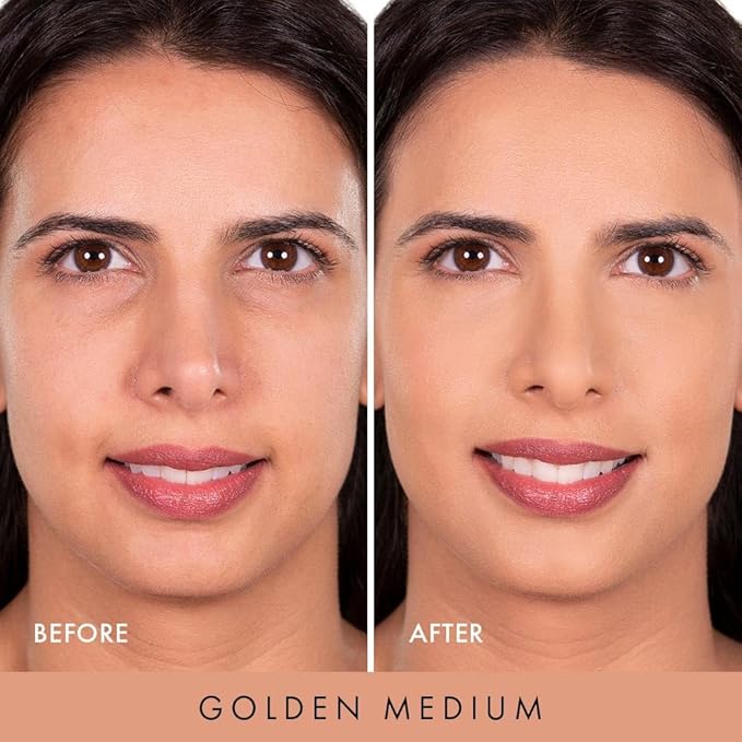 Wander Beauty Wanderlust Powder Foundation - Golden Medium - Blur & Even Skin Tone - Perfect & Hydrate With Hyaluronic Acid, Aloe, Honeysuckle, & Vitamin E - Lightweight, Buildable Coverage - 0.31 oz