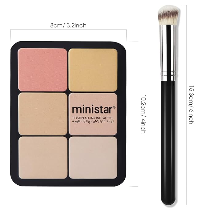 12 Colors Cream [Blush+Contour+Concealer+Highlighter] Makeup Palette for Cheeks - Multi-functional Makeup Palette with Brush, Natural Matte Long Wearing, Waterproof Face Makeup Palette (#04)