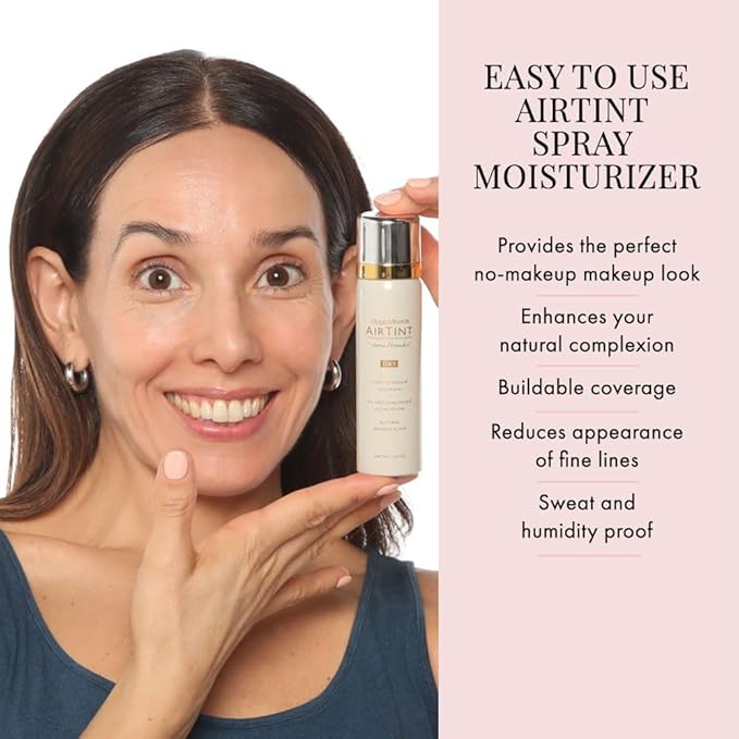 Jerome Alexander MagicMinerals AirTint Tinted Moisturizer AirBrush Spray Light Shade | Tinted Moisturizer Spray with Anti-Aging Ingredients | Medium