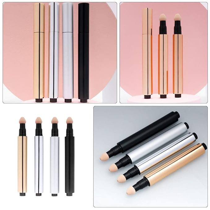Beaupretty 4Pcs 3ml Empty DIY Cosmetics Tube Empty BB Cream Bottle Concealer Sub Tube Liquid Foundation Tube,