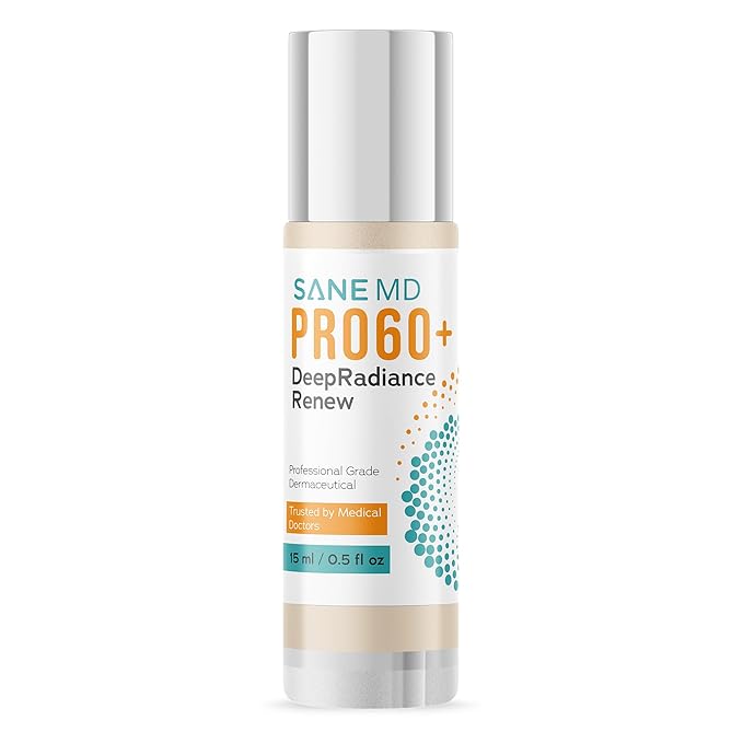 SANE MD PRO60+ DeepRadiance Renew™ Dark Spot Corrector for Face - Even Skin Tone, Radiance and Hydration - Skincare for Adults 60+, 15ml (1 bottle)