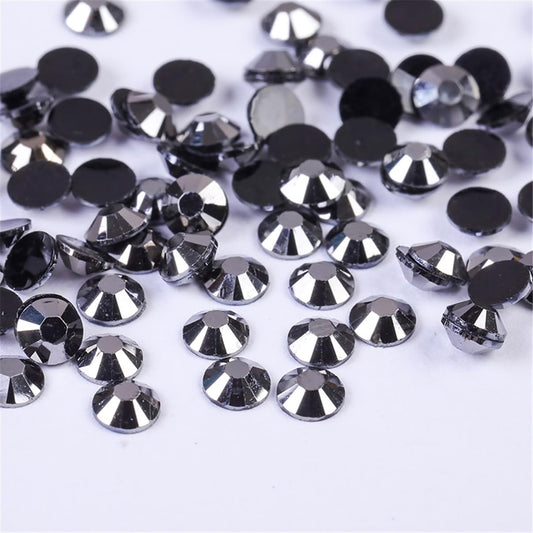 3000 Pieces SS12 3mm Flatback Rhinestones Clear Glass Round Gems Crystals for Nail Art DIY Crafts Clothes Shoes Bags （Mineral Gray）