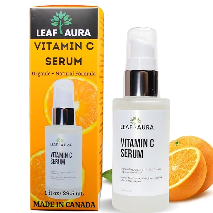 Vitamin C Serum, Sulphate-Free, Organic+ Natural Formula, Brightens Uneven Skin, Made In Canada, 29.5ml