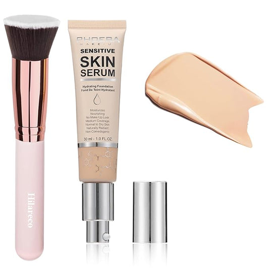 2024 New PHOERA Foundation Makeup for Mature Skin, Wrinkles Matte Natural Finish for a Flawless Complexion (N02 Nude)