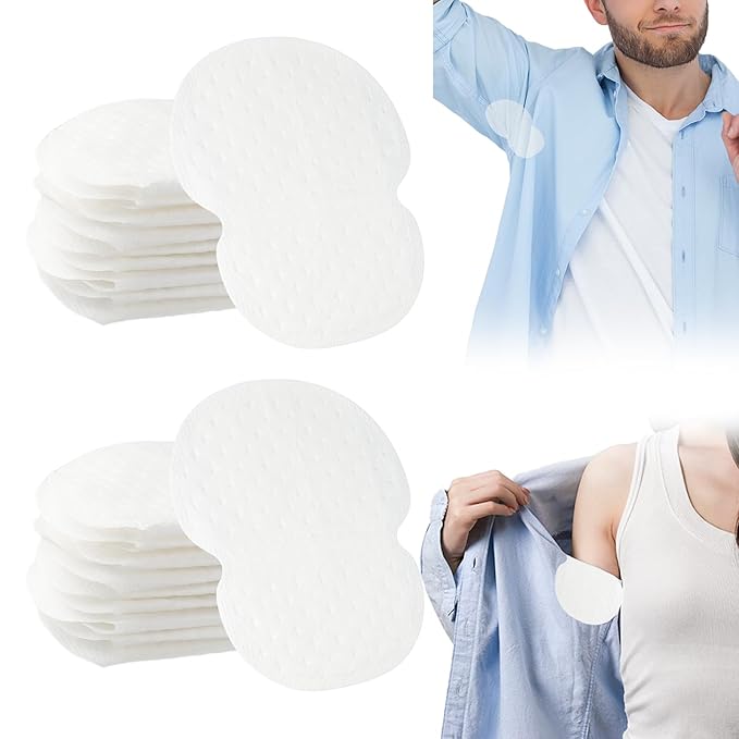 200PCS Underarm Sweat Pads for Women Men, Disposable Ultra-Absorbent Invisible Arm Pit Sweat Guards