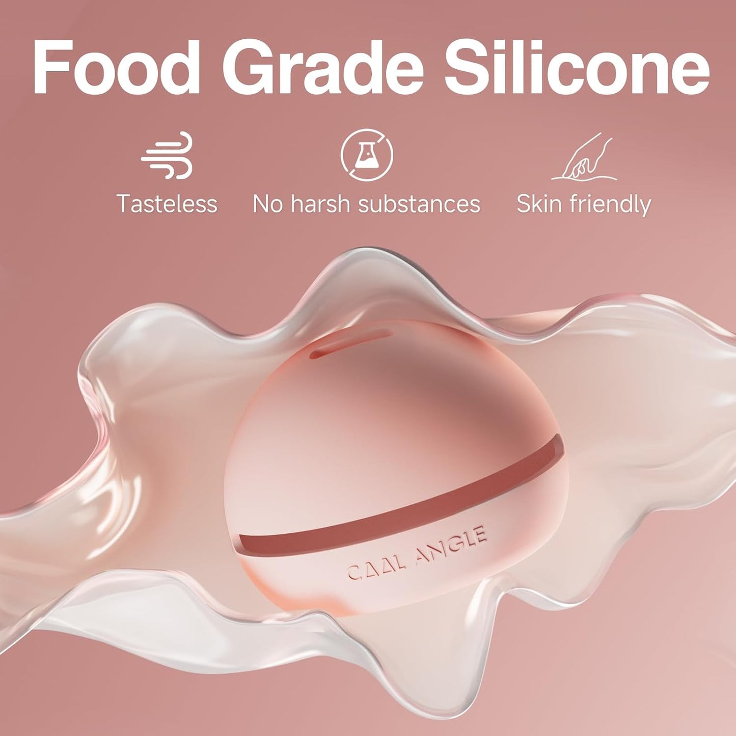 2Pcs Makeup Sponge Holder Silicone Beauty Sponge Holder Makeup Blender Case for Travel 2 in 1 Stand Storage For Quick Drying Khaki+Pink