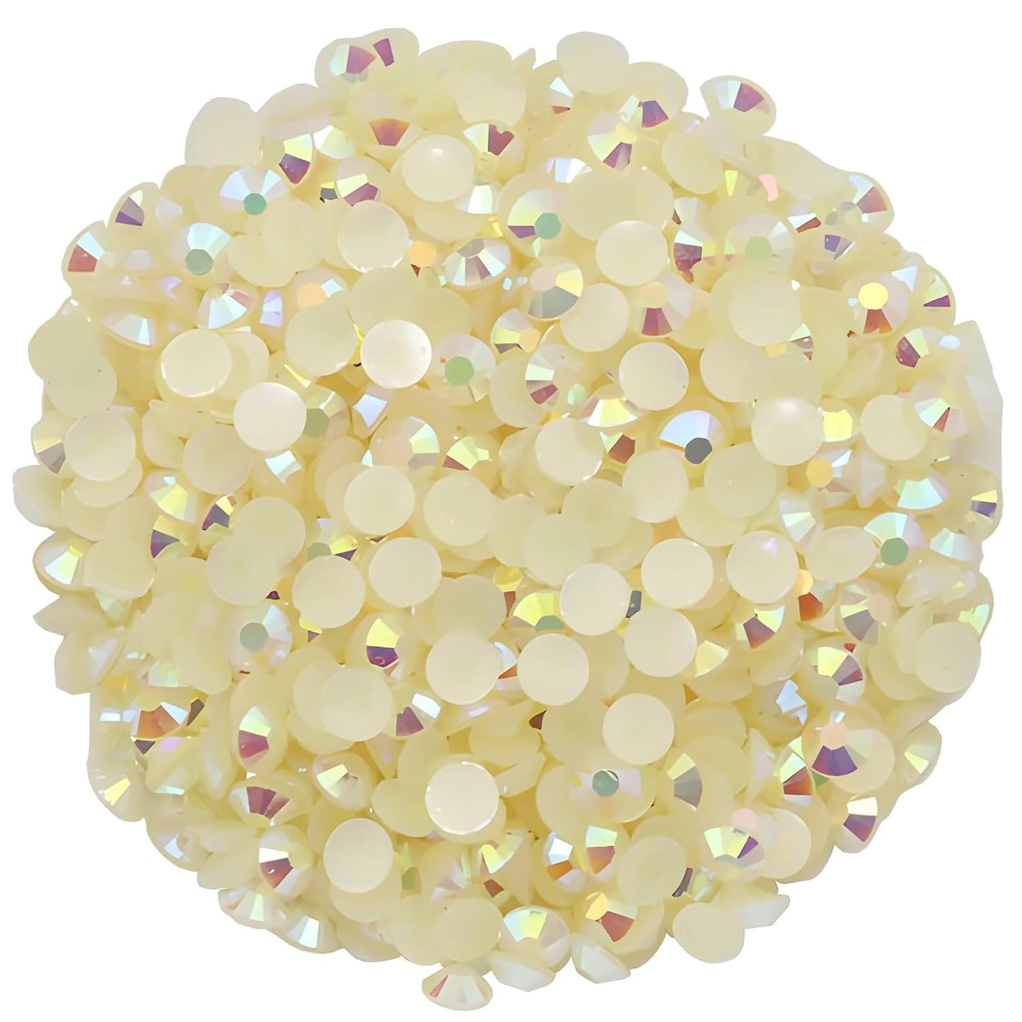 1440 Pcs SS20 5mm Flatback Rhinestones for Nails Art Crafts Glitter Round Shine Gems AB Crystals DIY Clothes Shoes （Champagne AB）