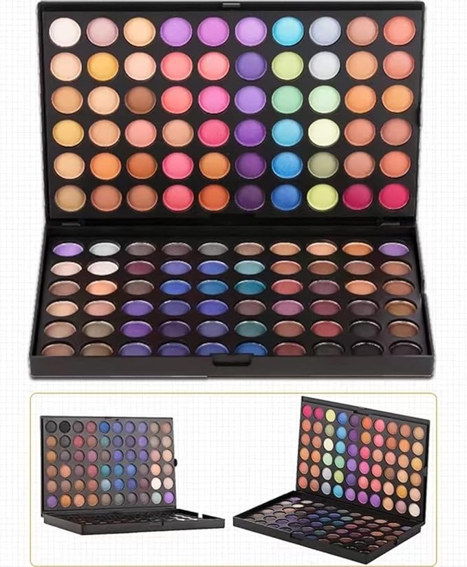 120 Colors Highly Pigmented Eye Makeup Palette,Spotlight Eyeshadow Palette Natural Colors Make Up Eye Shadows Long Lasting Waterproof Eye Shadow Cosmetics Gift Kit