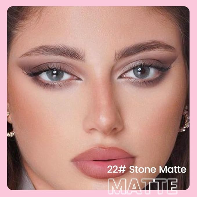 Kaely 2in1 Cream Eye Shadow Brightener Sticks for Eyes, Pencil Eyeshadow Applicator Stick Waterproof Pigmented, Eye Shadow Palette Highlighter Makeup, sombras para ojos, 22 Stone Matte