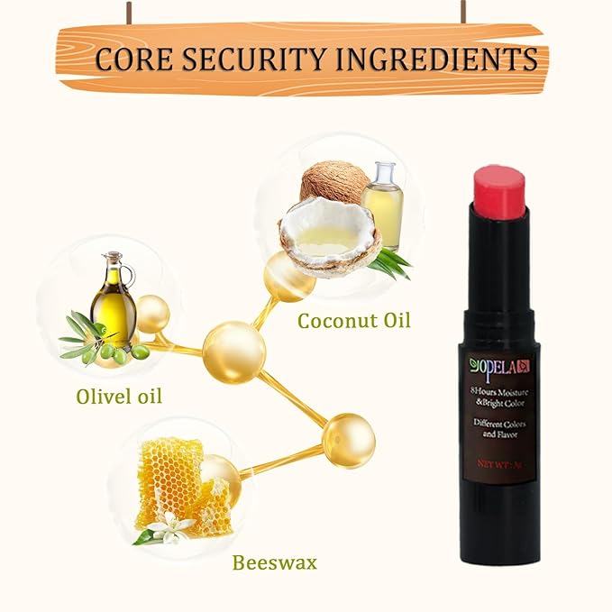 5 Pack Tinted Lip Balm Stocking Stuffers Tinted Chapstick - Moisturizing Lips - No petroleum, Chemicals, Gluten, or Phthalat