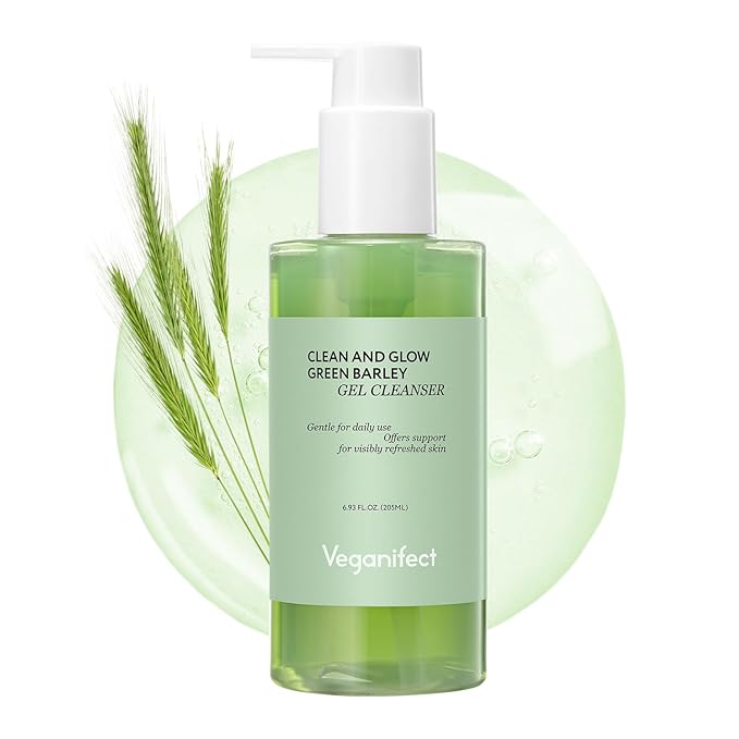 Gel Cleanser, Big Size, Gentle Exfoliation and Face cleanser for Sensitive Skin, Korean Skin Care, Vegan, 6.93 Fl Oz