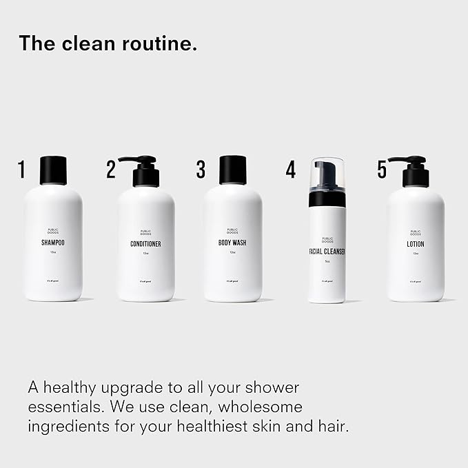 Public Goods Hand Soap | Cleansing Soap for Kitchen & Bathroom | Made with Natural Essential Oils | Paraben & Sulfate Free | Vegan Friendly | Made in Canada | 12 Fl Oz Bottle with Dispenser Pump