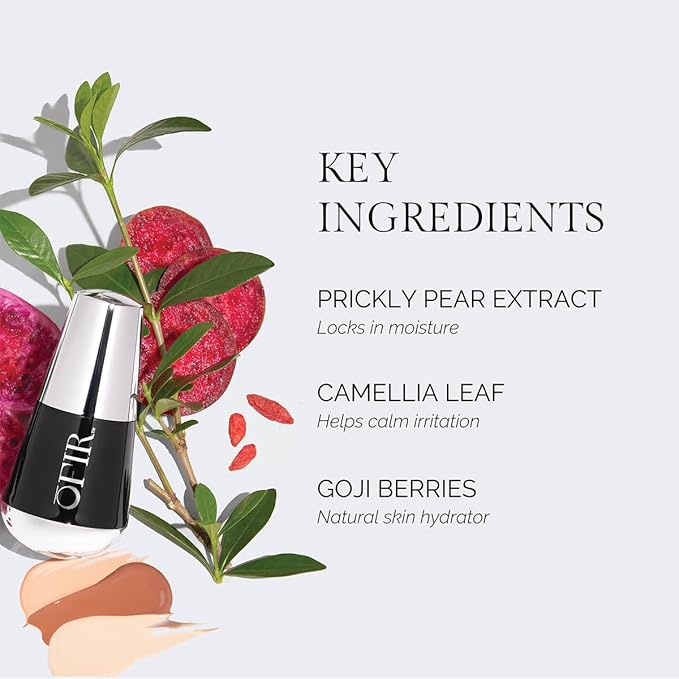 OFIR Skin Satin Medium Coverage Foundation | Buildable, Non-Creasing Finish | Vegan, Cruelty-Free, Paraben-Free Makeup | Blue Light Protection | 1 FL OZ (Coffee - Deep Warm)