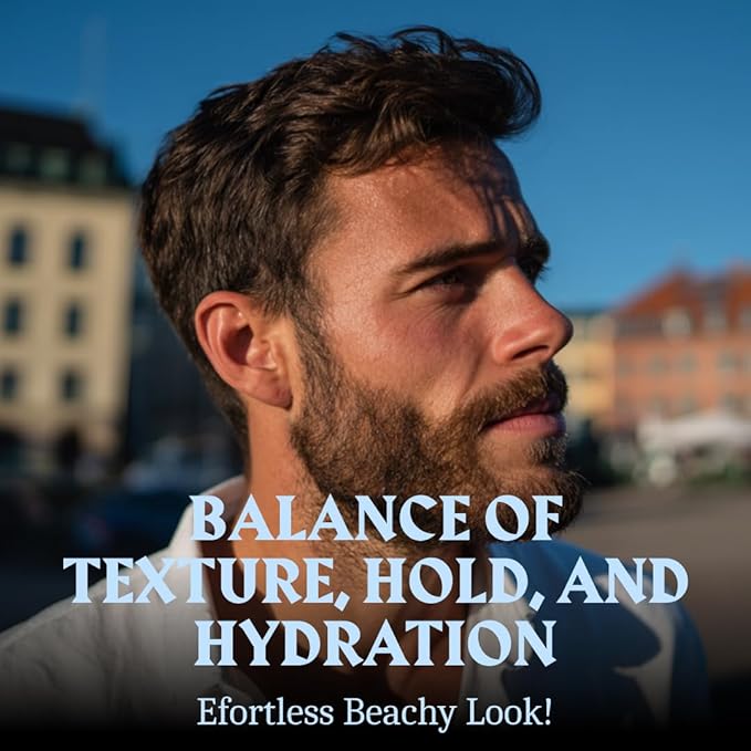 Striking Viking Sea Salt Spray for Men - Strong Hold - 200ml (6.76 Fl Oz) Blue Ocean - Texturizing, Volumizing & Curl Enhancing - Paraben Free - Sea Salt Spray for Hair Women