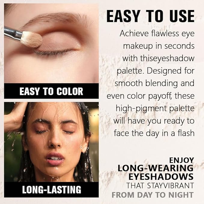 Nude Beige Single Matte Eyeshadow Makeup, Neutral Powde Eye Shadow for Women, Smoky Beige Matte Singles Eyeshadow Palette Pigmented Waterproof,sombras para ojos,Girls Monochrome Eyeshadows Gift