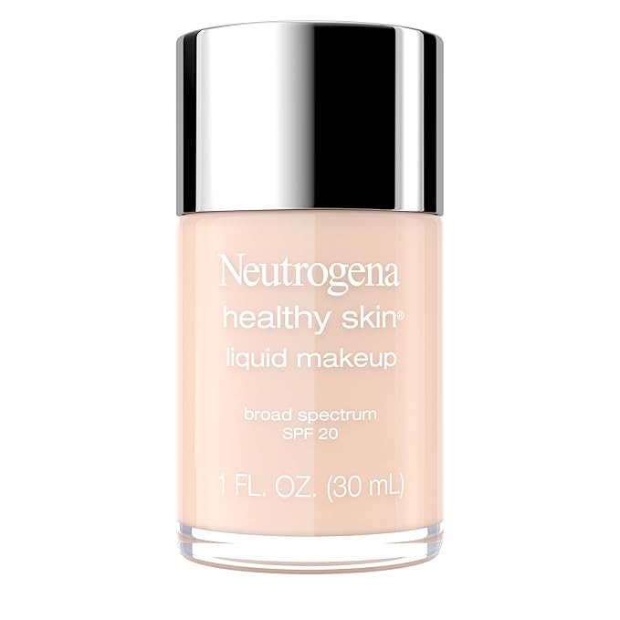 Neutrogena Healthy Skin Liquid Makeup Foundation with Broad Spectrum SPF 20 Sunscreen, Medium Coverage Foundation with Nourishing Pro-Vitamin B5, Natural Ivory 20, 1 fl. oz
