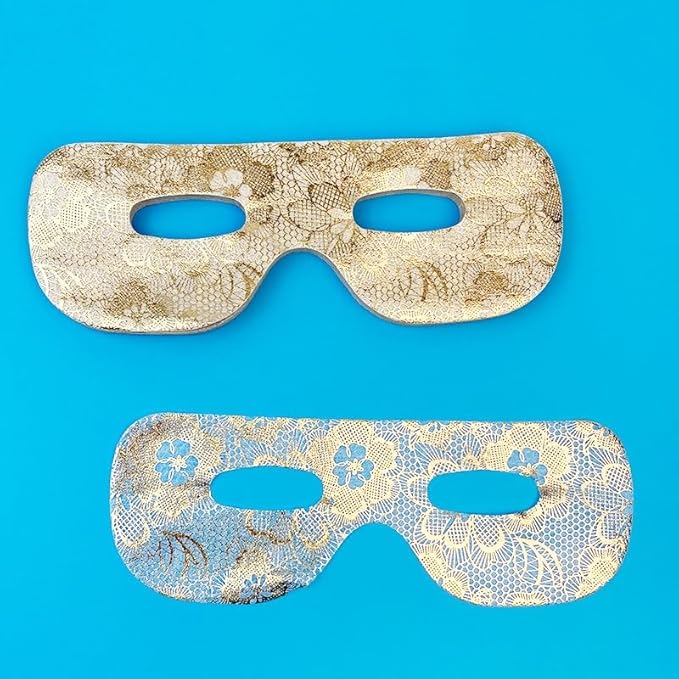 100PCS Gold DIY Eye Mask Under Eye Patches Pre-Cut Nose Paper Film Eye Pad Cooling Eye Patch for Puffy Eyes Spa Skincare