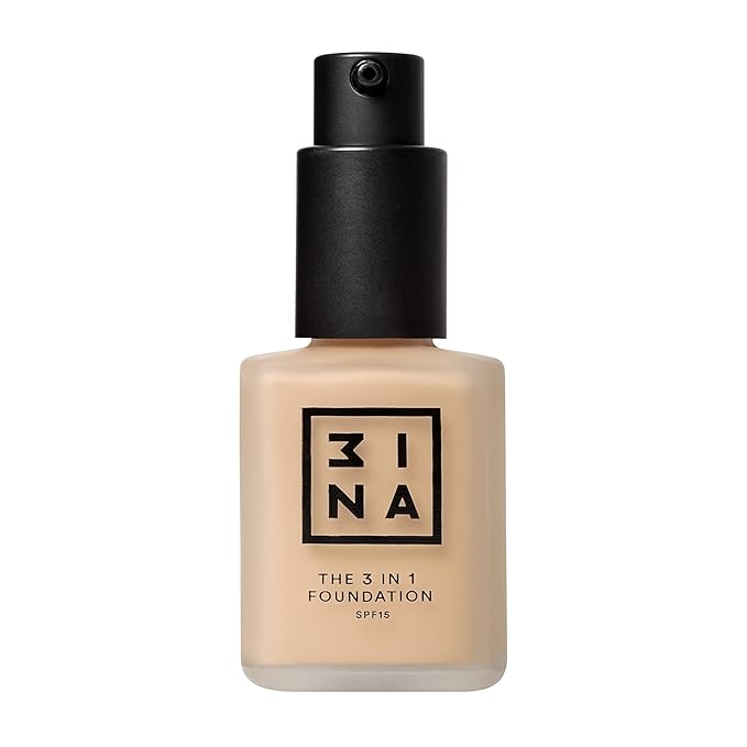 3INA The 3-In-1 Foundation 213 - Vegan Formula - Combination Of Primer, Concealer And Foundation - Medium Coverage - Natural Finish - Perfect For Covering Lines And Blemishes - Long Lasting - 1.01 Oz