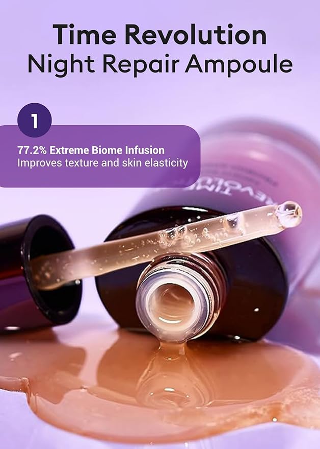 MISSHA Time Revolution Night Repair 5X Gift Set Night Repair Ampoule and Cream 5X, The First Essence 5X for Youthful, Glowing Skin