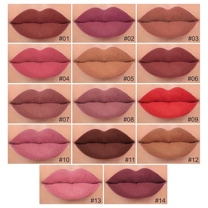 2Pcs Longwear Liquid Lip Liner Stain Marker Pen Set Long Lasting Waterproof, Mocha Nude Brown Matte Semi Permanent 24 Hour Lip Liner and Lipstick Combo, Color Stay Lipliner All Day Lips Stain peel off