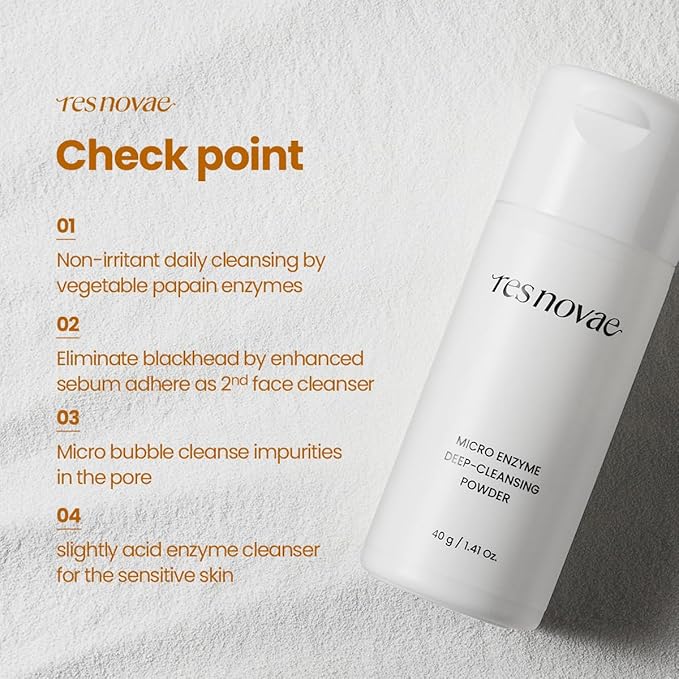 Enzyme Cleansing Powder – 15g (0.53 oz) – Purifies Pores, Removes Blackheads & Whiteheads, With Papain Enzyme for Smooth & Clear Skin | Low pH, Non-Irritating, For Sensitive Skin