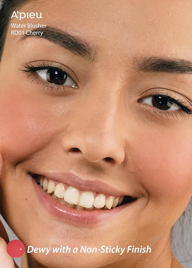 A'PIEU JUICY-PANG WATER BLUSHER (RD01 - Popping Cherry) Korean Liquid Blush For Cheeks K Beauty Makeup