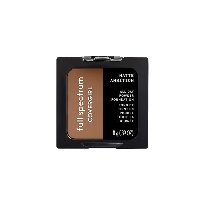 COVERGIRL Matte Ambition, All Day Powder Foundation, Tan-deep Cool, 0.38 Ounce