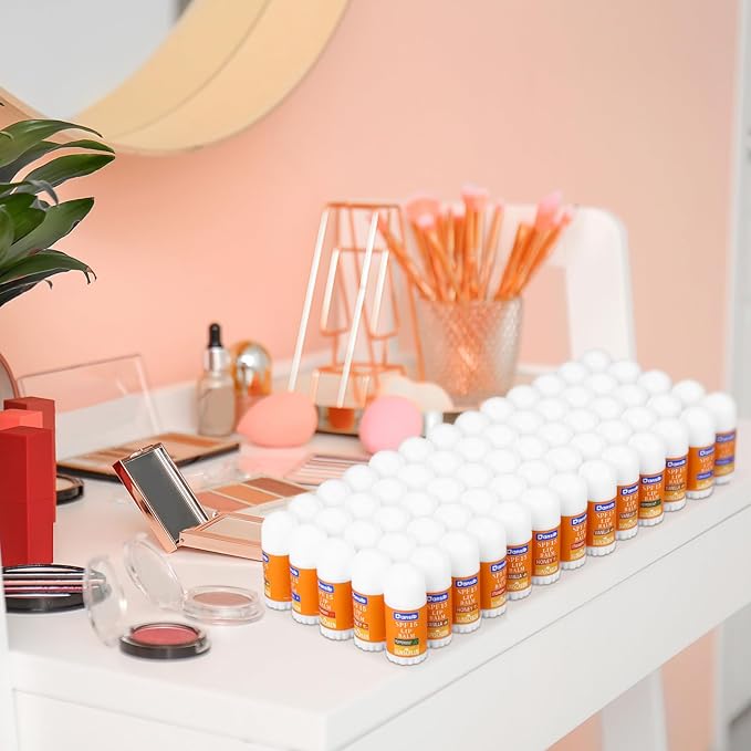 75 Pcs Mini Sunscreen Lip Balms Bulk SPF 15 Lip Balm Sticks Lip Balm Favors with Sunscreen Employee Staff Appreciation Gifts Bulk Team Coworkers Christmas Gifts for Outdoor Travel Beach