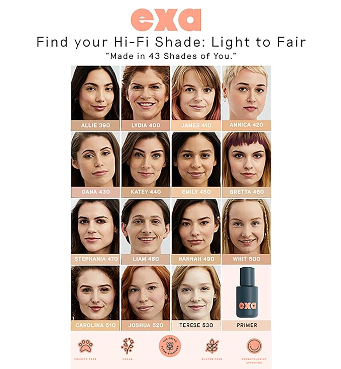 Exa Beauty - Natural High Fidelity Foundation | Clean, Vegan, Cruelty-Free Makeup (Mac 280)