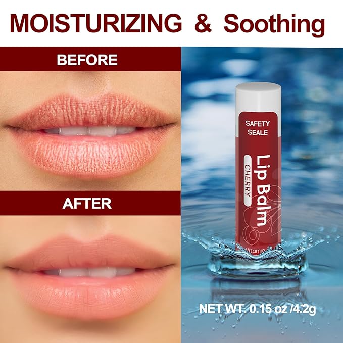 98 Pack Natural Lip Balm Bulk with Vitamin E and Coconut Oil - Moisturizing, Soothing, and Repairing Dry and Chapped Lips - 14 Flavors - Non-GMO