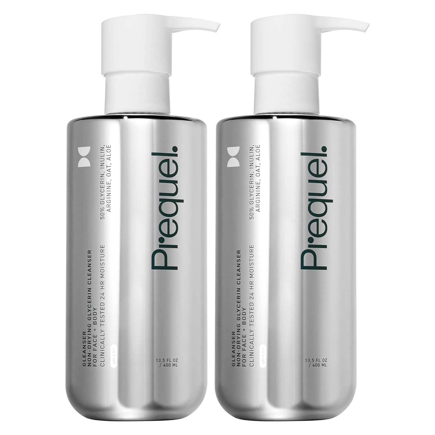 Skin Gleanser, Moisturizing Glycerin Face Wash, Professional Strength Face Cleanser for Women, Unscented Sensitive and Dry Skin Face Wash Pump Bottles - 6.75 fluid ounce (Pack of 2)