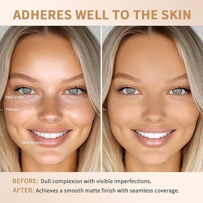 Beauty Balm Serum Boosted Skin Tint, Dual-Ended Eraser Foundation Stick with Brush, Full Coverage Cream Korean Makeup, Long-Lasting Stick for Smooth, Flawless Finish (#1 Cream)