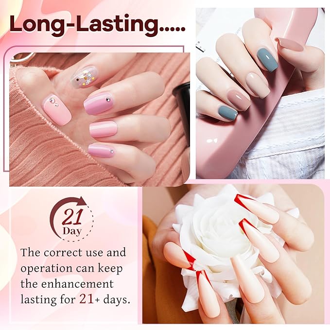 JODSONE 100 Bottles of Gel Nail Polish Kit with U V Led Light 95 Multiple Glossy Glitter Colors Mint Green Light Pink Nail Gel Base Coat Glossy and Matte Top Coat Gel Polish Kit