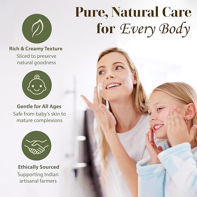 era of nature Organic Unrefined Raw African Ivory White Shea Butter 32oz - Moisturizing Raw Shea Butter Bar for Skin & Hair, DIY Lip Balm Base, Cream, Soap & Lotion Making Supplies Kit, Skincare